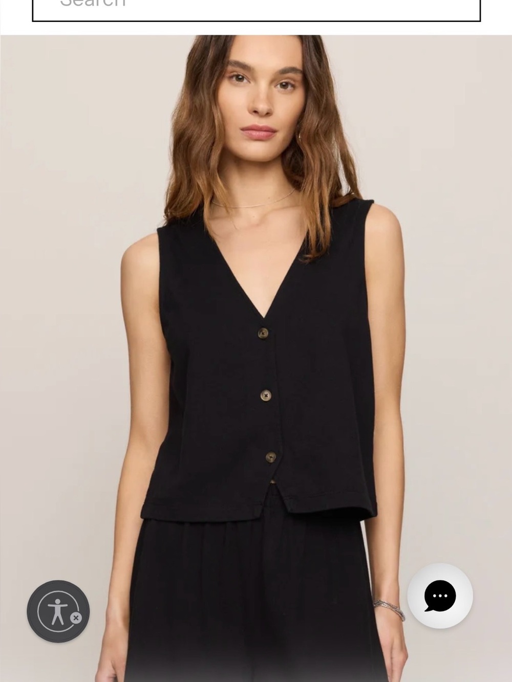 Z Supply Black Noelle Jersey Top - M